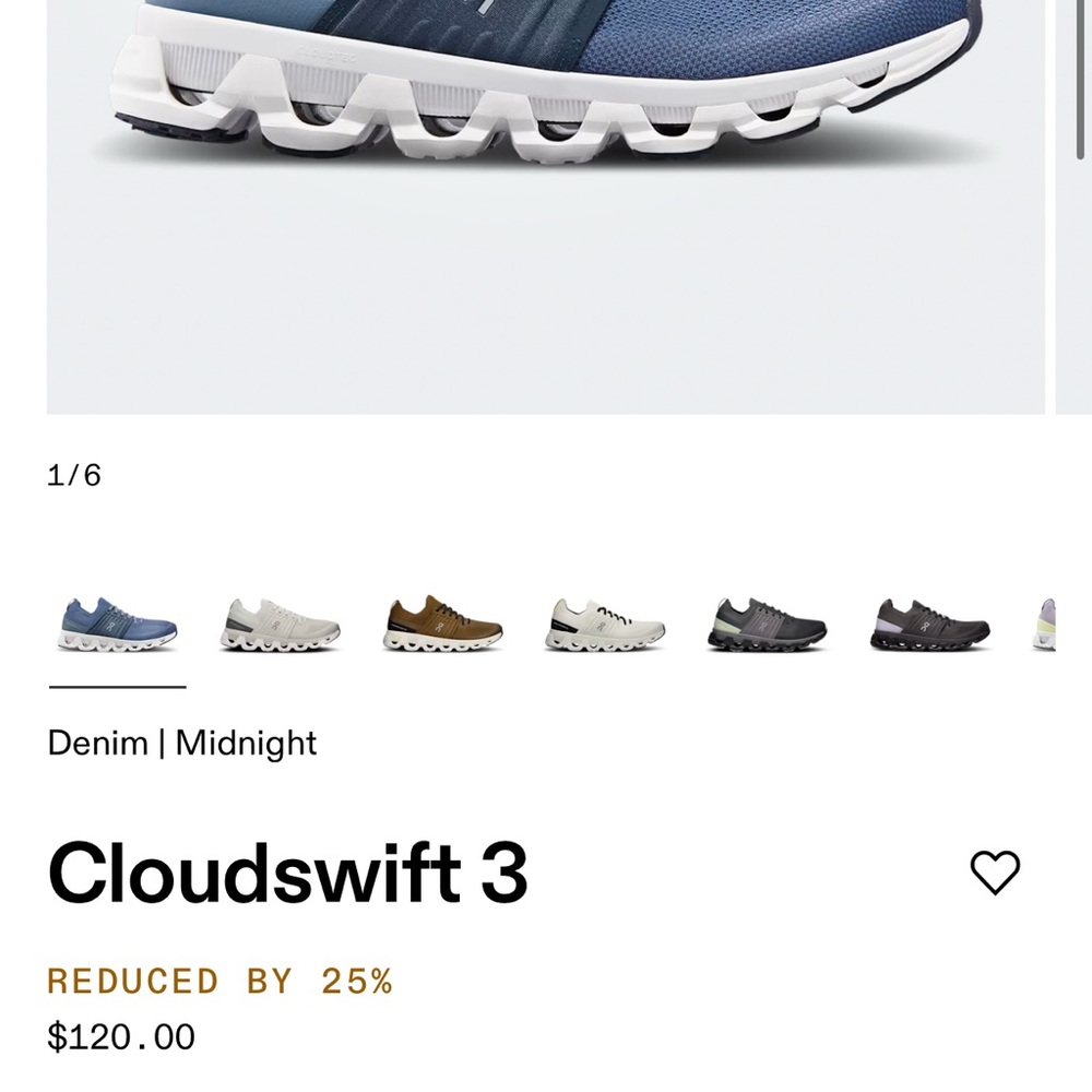 New in box Cloudswift 3 Men's Athletic Shoes - Denim Midnight